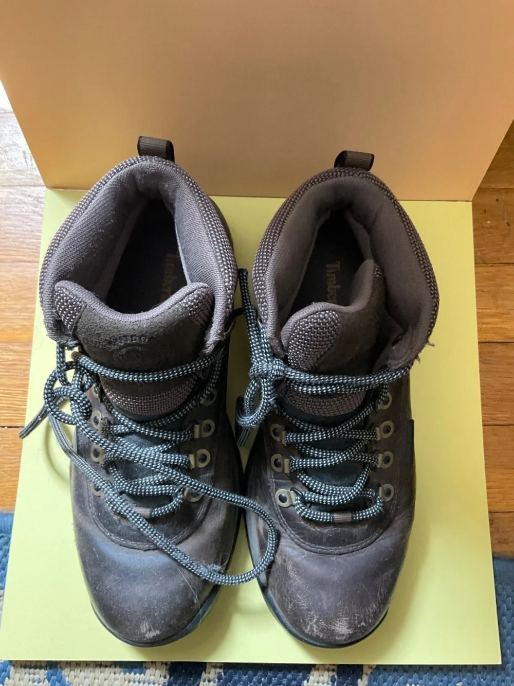Timberland Womens Brown Leather Hiking Boots Size 8 - Picture 2 of 9